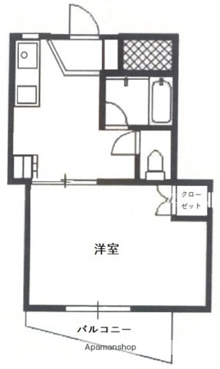 広島県広島市安佐南区中須1丁目の賃貸マンション401の間取り