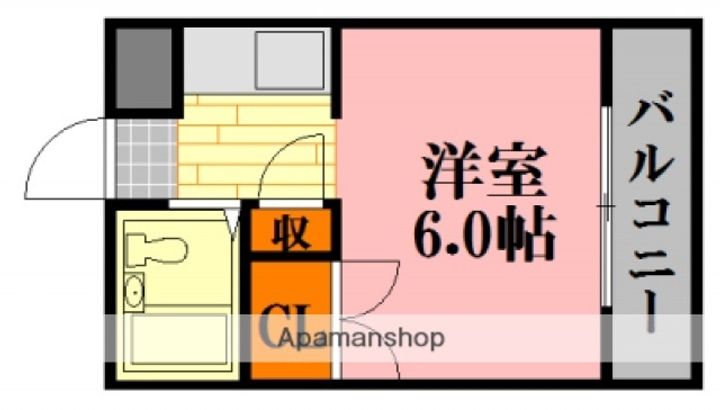 広島県広島市安佐北区落合1丁目の賃貸マンションの間取り