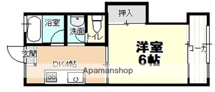 広島県広島市安佐南区安東2丁目の賃貸アパートの間取り
