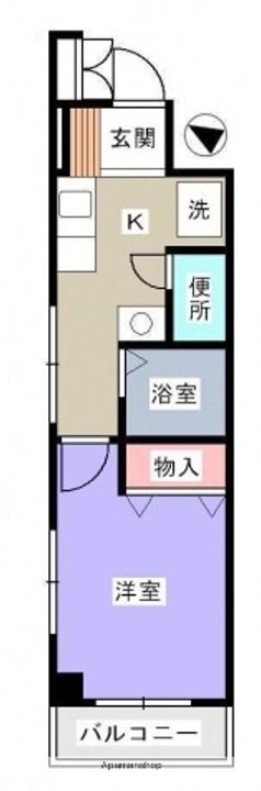 広島県広島市南区宇品御幸4丁目の賃貸マンション203の間取り