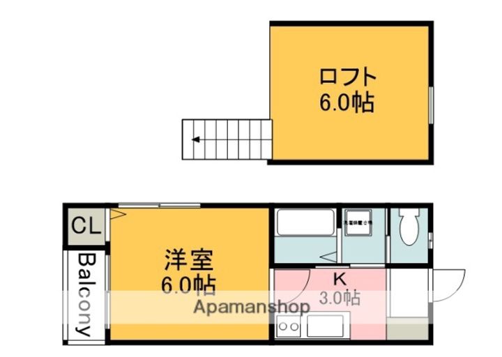 広島県広島市安佐南区祇園2丁目の賃貸アパート101の間取り