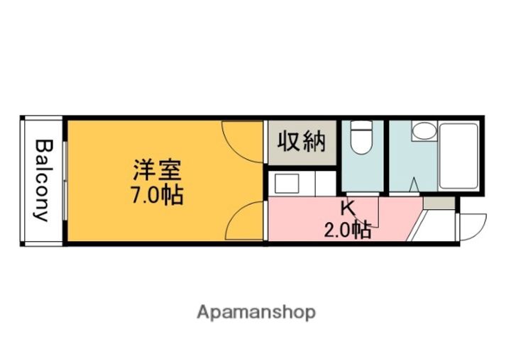 広島県広島市西区天満町の賃貸マンションの間取り