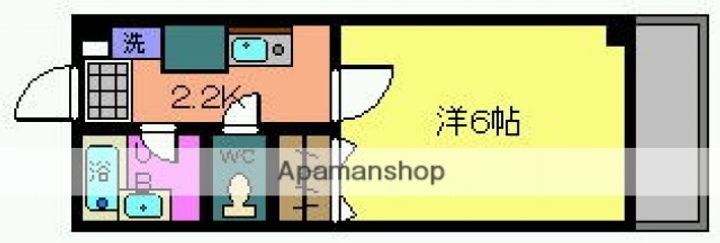 広島県広島市西区打越町の賃貸マンションの間取り