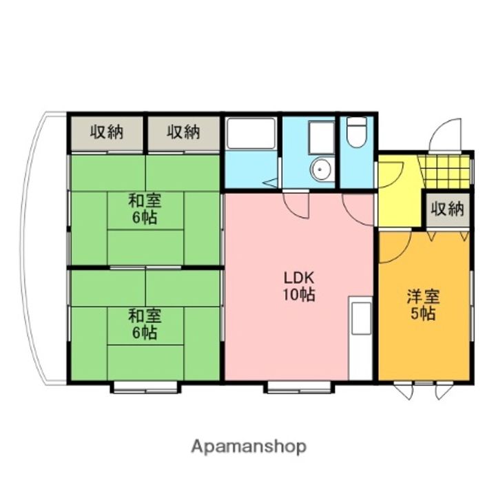 広島県広島市佐伯区皆賀4丁目の賃貸マンションの間取り