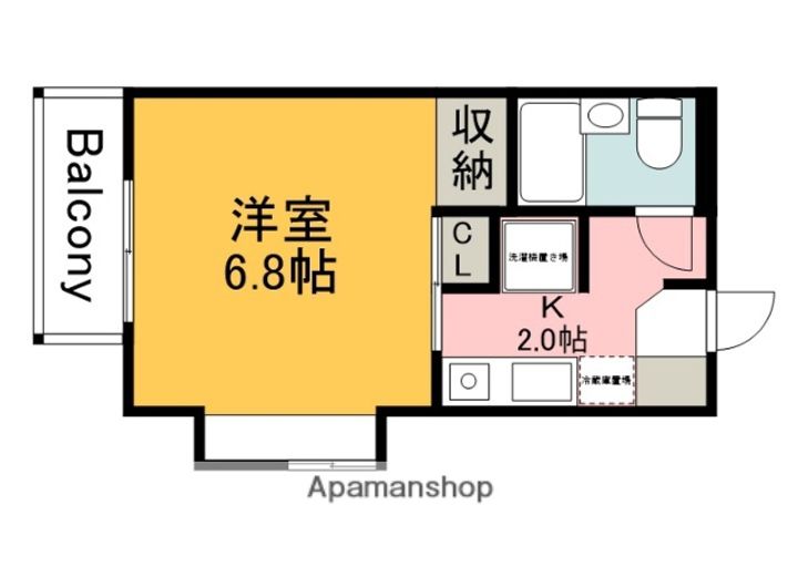 広島県広島市東区牛田東2丁目の賃貸マンションの間取り