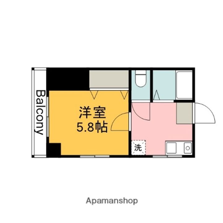 広島県安芸郡府中町宮の町4丁目の賃貸マンションの間取り