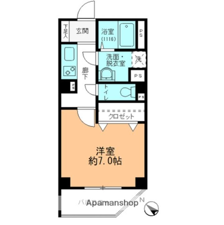 広島県広島市安芸区船越5丁目の賃貸マンションの間取り