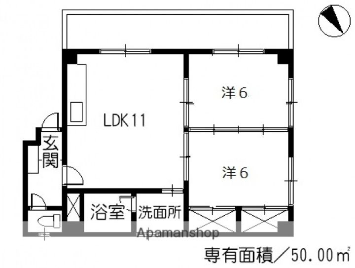 広島県広島市東区温品5丁目の賃貸マンションの間取り