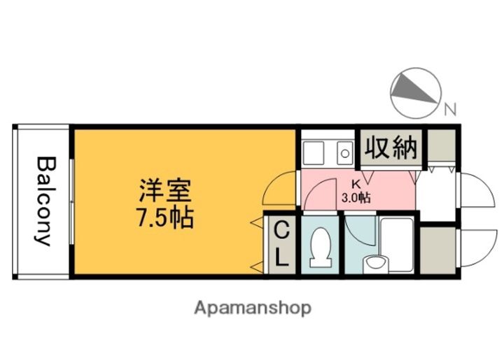広島県広島市安佐南区八木1丁目の賃貸マンションの間取り