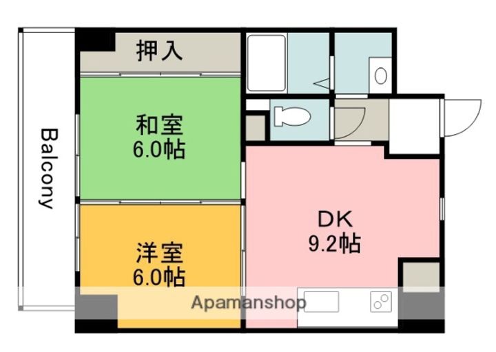 広島県広島市西区三滝本町1丁目の賃貸マンション403の間取り