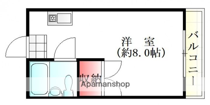 広島県広島市西区観音町の賃貸マンションの間取り