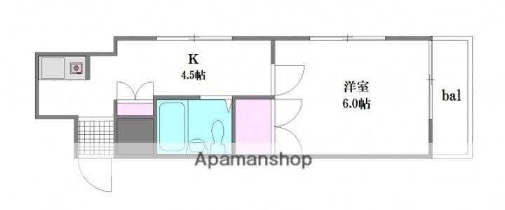 広島県広島市南区皆実町6丁目の賃貸マンションの間取り