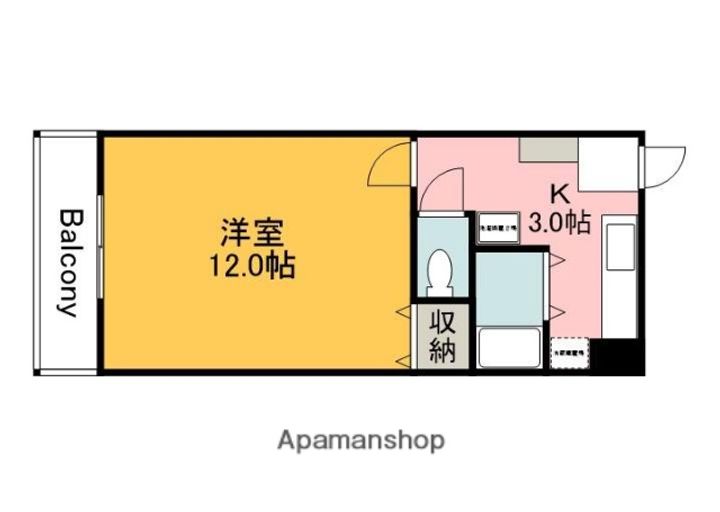 広島県広島市佐伯区皆賀1丁目の賃貸マンションの間取り