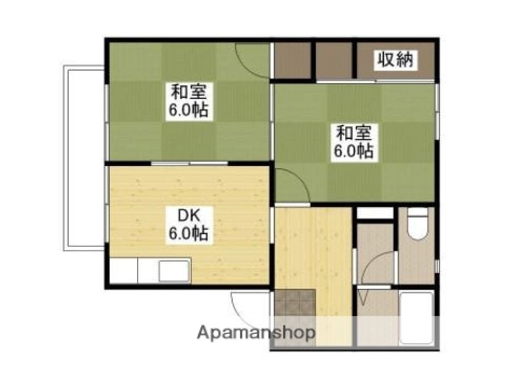 広島県広島市東区戸坂山根1丁目の賃貸アパートの間取り