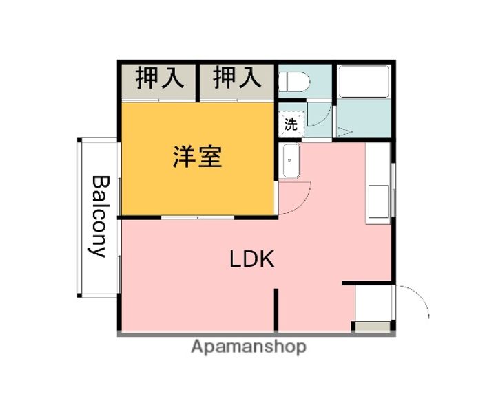 広島県広島市安芸区中野3丁目の賃貸アパートの間取り