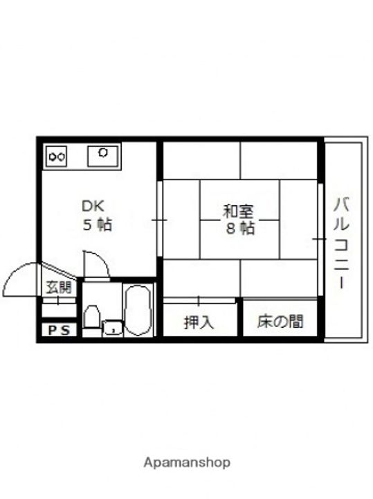 広島県広島市安佐南区緑井4丁目の賃貸マンションの間取り