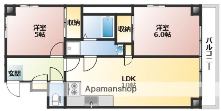 広島県広島市中区大手町3丁目の賃貸マンションの間取り