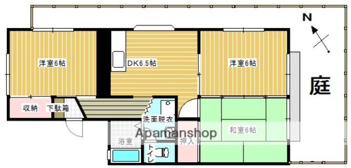 広島県広島市西区古江東町の賃貸アパートの間取り