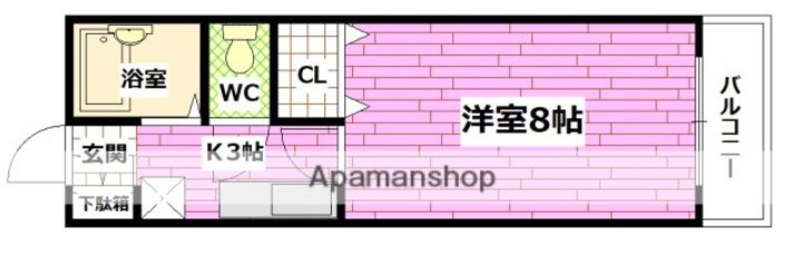 広島県広島市東区牛田早稲田1丁目の賃貸マンション205の間取り