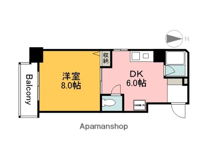 広島県広島市安佐南区中筋1丁目の賃貸マンション301の間取り