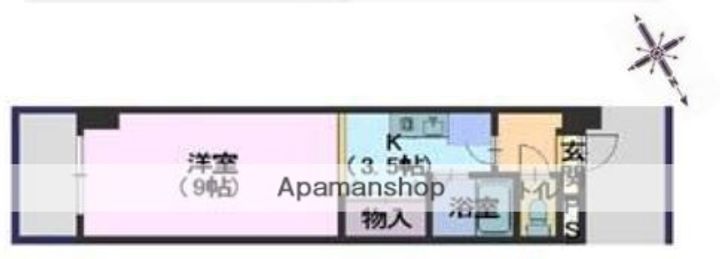 広島県廿日市市宮内の賃貸マンションの間取り