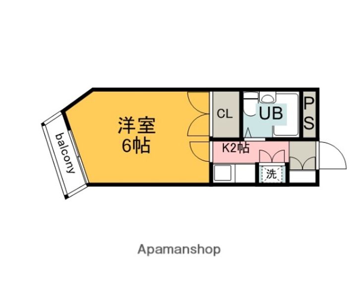 広島県広島市西区庚午北1丁目の賃貸マンションの間取り