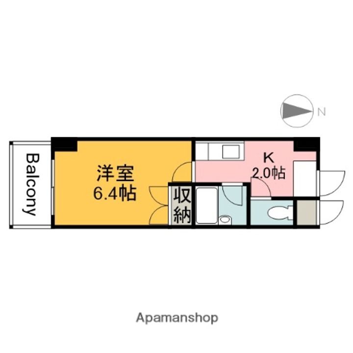 広島県広島市西区横川新町の賃貸マンションの間取り