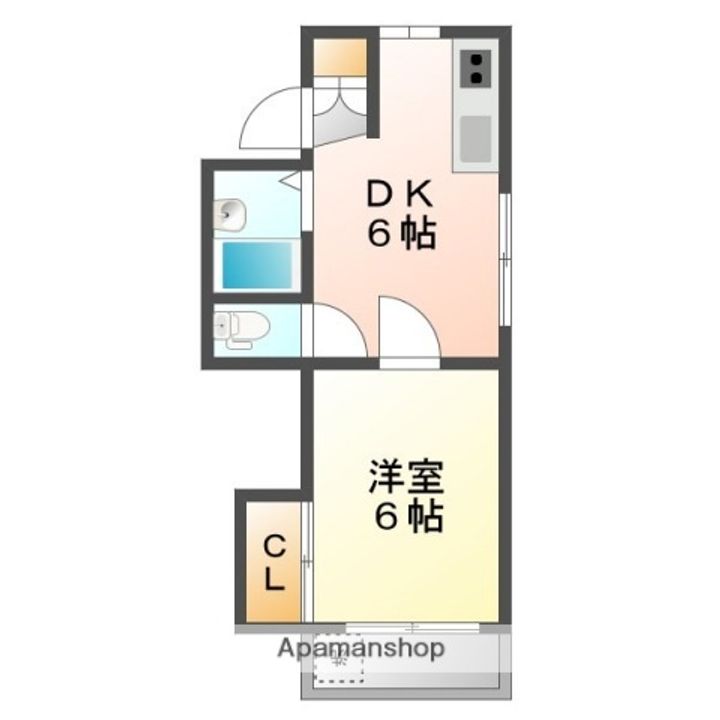 広島県広島市東区牛田本町4丁目の賃貸マンションの間取り