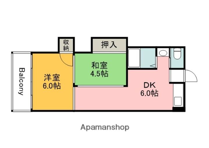 広島県広島市西区楠木町3丁目の賃貸マンションの間取り