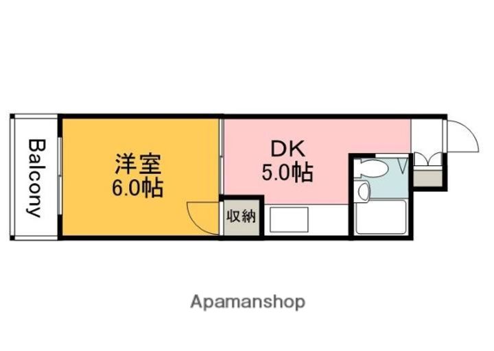 広島県広島市西区大宮3丁目の賃貸マンションの間取り