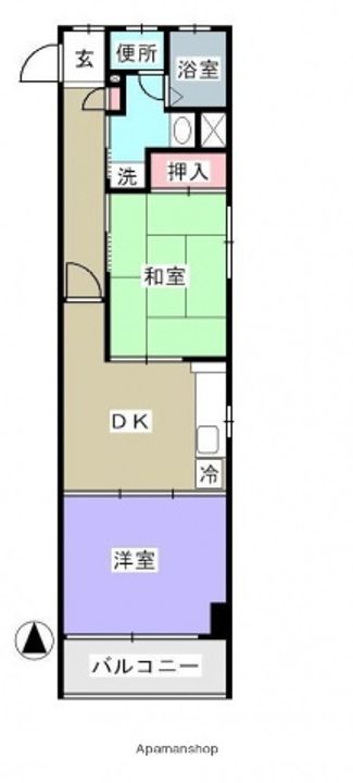 広島県広島市南区宇品海岸2丁目の賃貸マンションの間取り