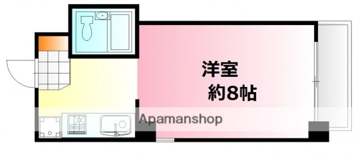 広島県広島市中区東白島町の賃貸マンションの間取り