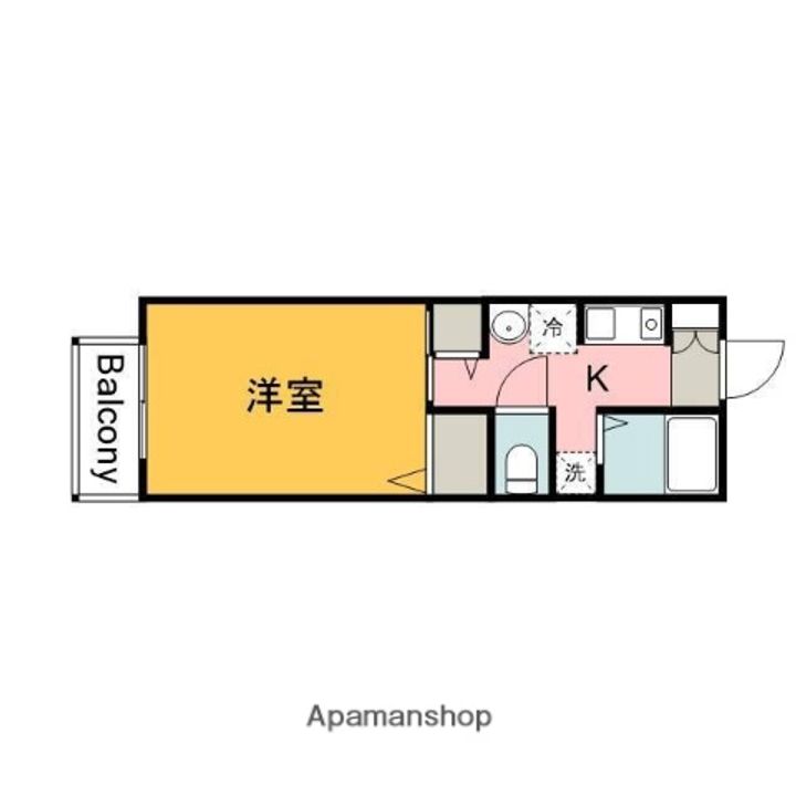 広島県広島市安芸区中野6丁目の賃貸アパートの間取り