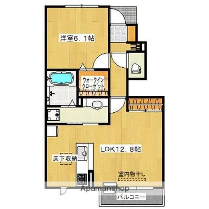 広島県広島市安佐南区上安2丁目の賃貸アパートの間取り