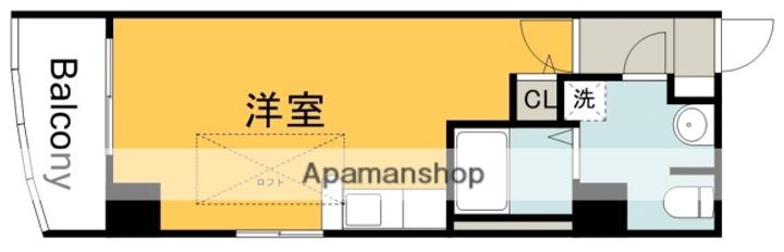 広島県広島市南区金屋町の賃貸マンションの間取り