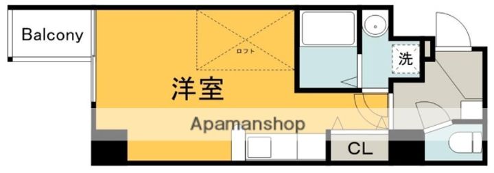 広島県広島市南区金屋町の賃貸マンションの間取り
