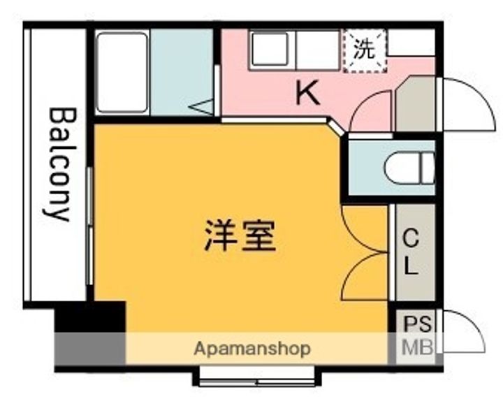 広島県広島市南区京橋町の賃貸マンションの間取り