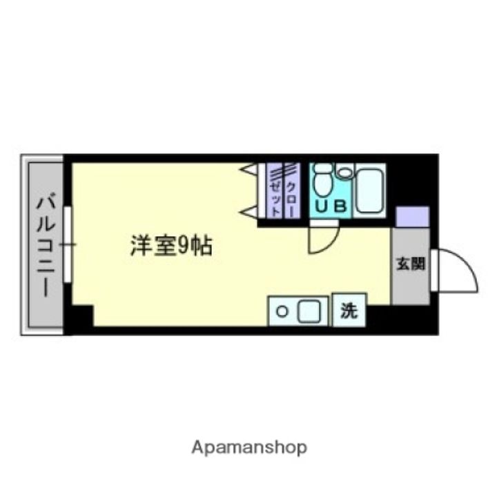 広島県広島市中区橋本町の賃貸マンションの間取り
