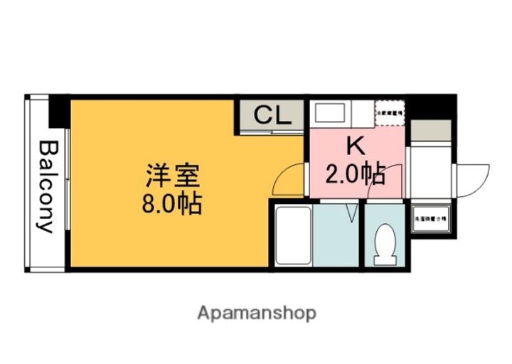 広島県広島市西区西観音町の賃貸マンションの間取り