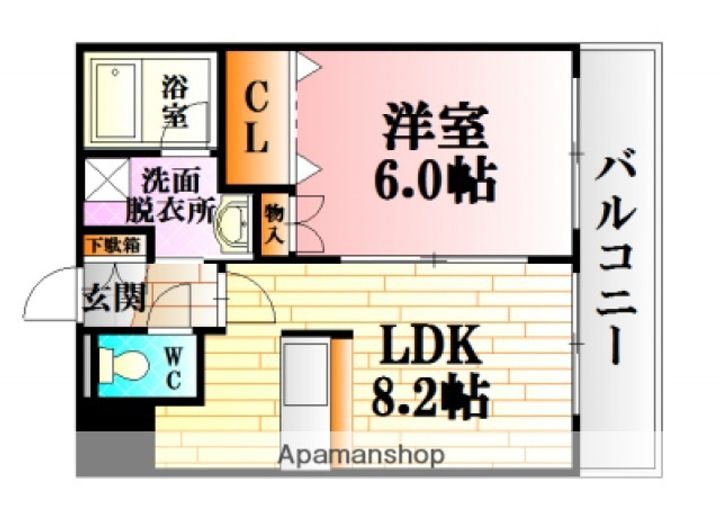 広島県広島市安佐北区可部南2丁目の賃貸マンションの間取り