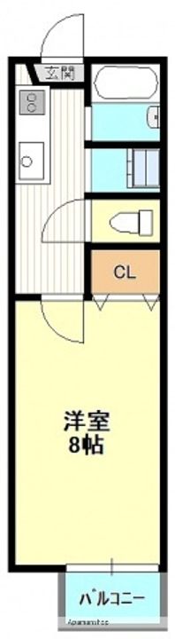 広島県広島市佐伯区楽々園3丁目の賃貸アパートの間取り