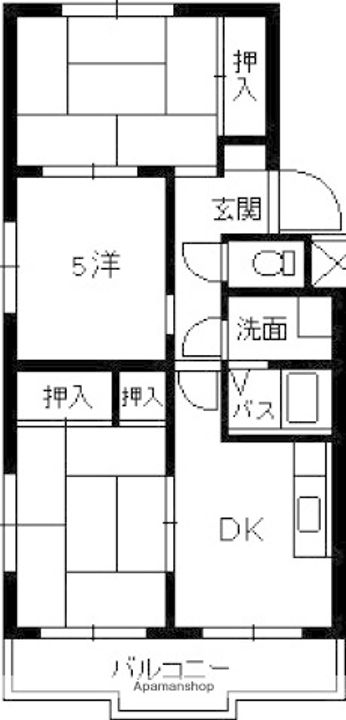広島県広島市西区古江新町の賃貸マンションの間取り