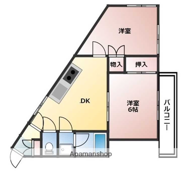 広島県広島市西区己斐上1丁目の賃貸マンションの間取り