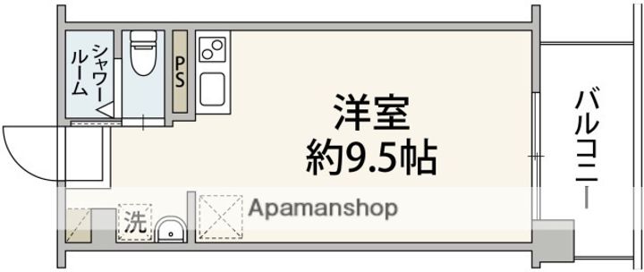 広島県広島市西区小河内町2丁目の賃貸マンションの間取り
