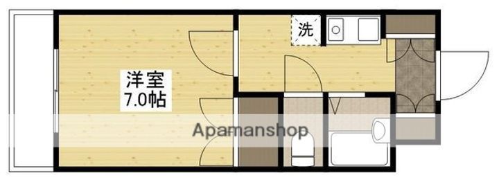 広島県広島市南区皆実町3丁目の賃貸マンションの間取り