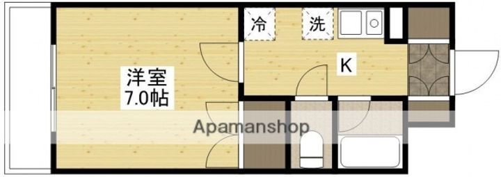 広島県広島市南区皆実町3丁目の賃貸マンションの間取り