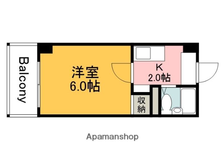 広島県広島市西区三滝町の賃貸マンションの間取り
