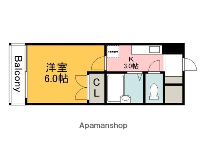 広島県広島市西区横川町2丁目の賃貸マンションの間取り