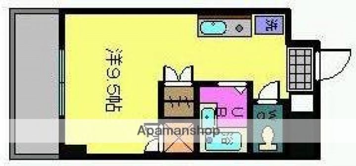 広島県広島市西区横川町2丁目の賃貸マンションの間取り