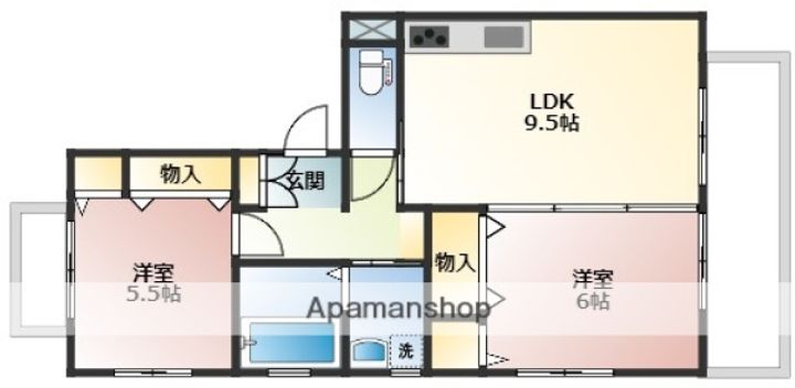 広島県広島市西区己斐本町2丁目の賃貸アパートの間取り